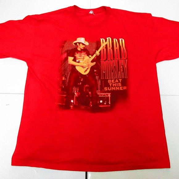 2 BRAD PAISLEY Tour T-Shirts Bonfires & Amplifires, Beat This Summer Size XL - Picture 7 of 10